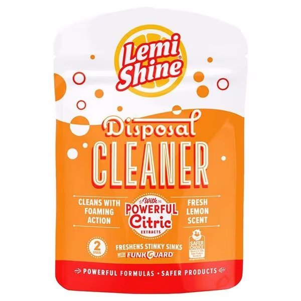 Lemon Scent Garbage Disposal Cleaner 8.46 oz Powder, Lemi Shine, Mfr#: 030212010